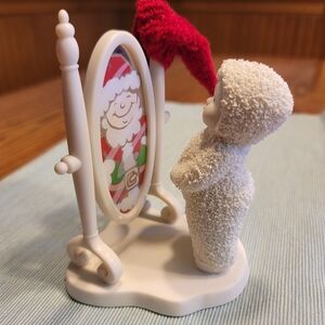 2007 Department 56 Snowbabies “Santa Baby” Figurine  Christmas Winter Mirror